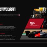 Car Racing Company Template - Technology overview slide to present motorsport innovations and development