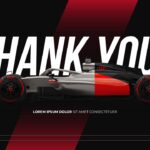 Car Racing Company Template - Professional thank you slide to conclude motorsport presentations