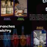 Chemical Education Branches - Grid layout exploring organic, inorganic, and physical chemistry with student imagery