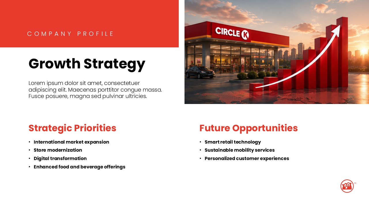 Circle K Growth Strategy Template - Future planning with growth arrow