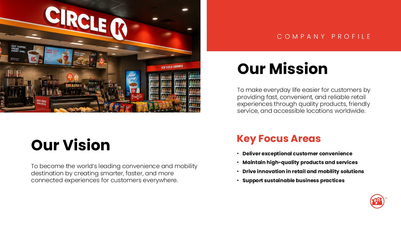 Circle K Mission Vision Template - Split layout with store interior