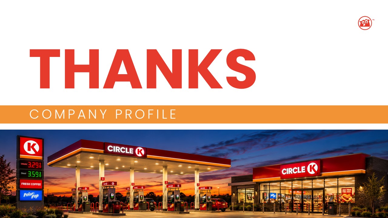 Circle K Thank You Template - Closing slide with gas station panorama
