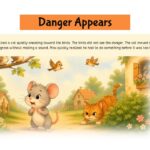 Courage Template - Danger appears with cat stalking birds