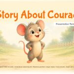 Courage Storybook Template - Title slide with mouse character Max