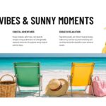 Beach Moments Template - three columns with beach chairs photo