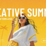 Creative Summer Template - title slide with get started button