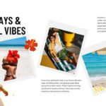 Photo Collage Template - scattered vacation photos layout