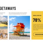 Summer Getaways Template - beach photos with statistics block