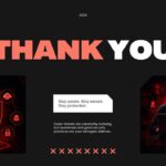 Cybersecurity Thank You Template - closing slide with shield imagery and stay secure message