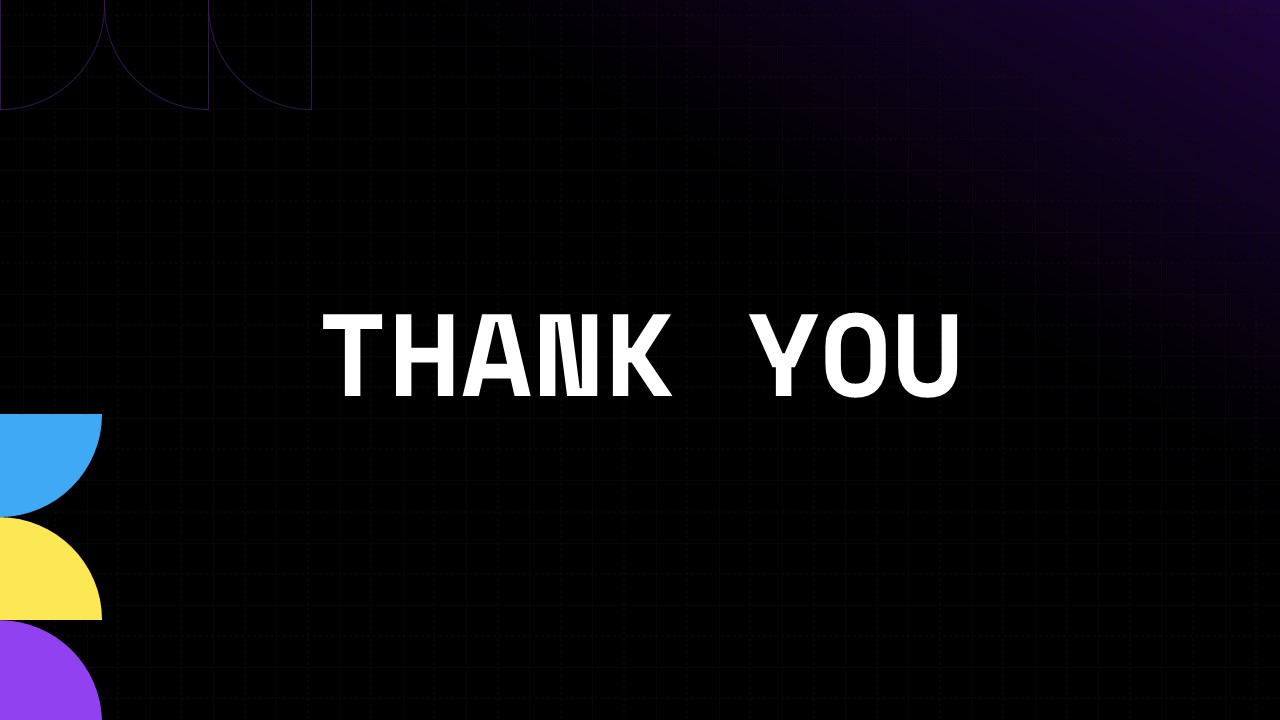 Data Visualization Template - Thank you closing slide with geometric design