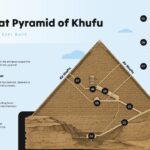 Great Pyramid Structure - Cross-sectional diagram revealing internal chambers with numbered callouts explaining passage systems