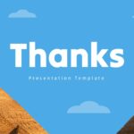 Great Pyramid Thanks - Simple closing slide with pyramid silhouettes framing gratitude message against blue sky