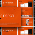 Home Depot PowerPoint template - 11 slide overview with orange branding