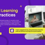 Hybrid Learning Template - best practices slide with implementation strategies and tips