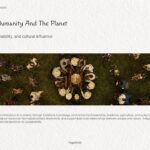 Indigenous Contributions Template - Humanity slide with aerial ceremony view and sustainability text