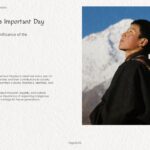 World Indigenous People Template - Understanding slide with mountain landscape and traditional dress photography