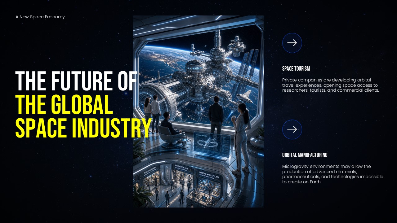 International Space Station Transition Plan - Global space industry featuring tourism and manufacturing