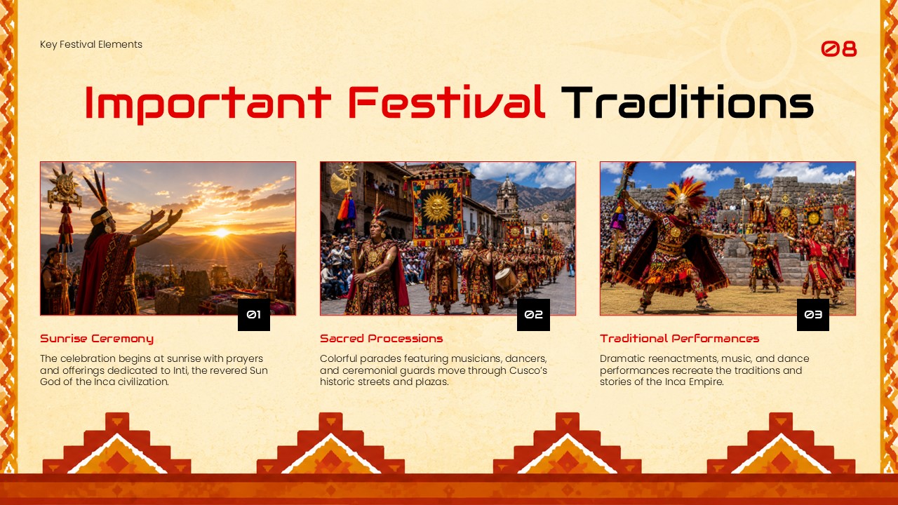 Inti Raymi Festival Template - Important festival traditions breakdown