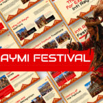 Inti Raymi Festival Template - Cover slide with multiple slide previews