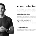John Ternus Template - Biography slide to showcase executive background and career achievements