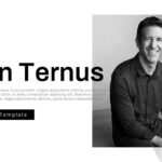 John Ternus Template - Introduction slide to present executive profile with professional portrait and key details
