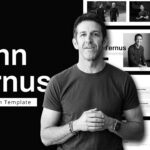John Ternus Template - Professional cover slide to introduce executive presentations with portrait and branding
