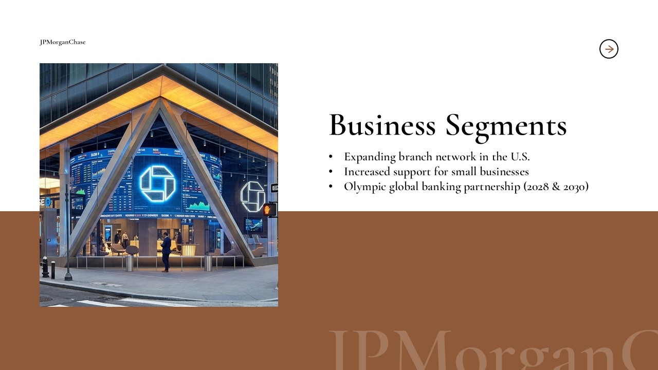 JPMorgan Chase branch network slide to highlight physical locations and expansion initiatives