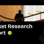 Market Research Report Template title slide with dramatic black background to open professional presentations
