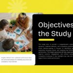Market Research Report Template objectives slide to outline study goals and methodology approach