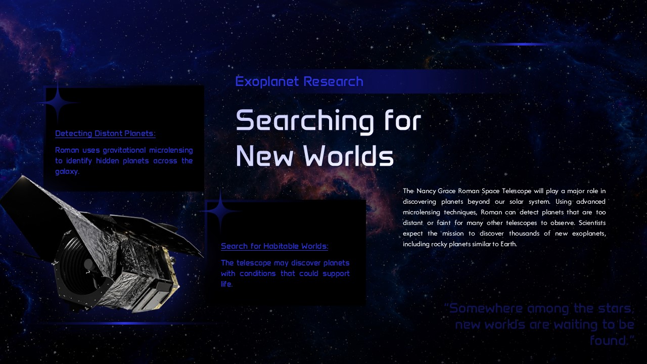 Nancy Grace Roman Exoplanet Research - Discovery methods unfold from telescope imagery to planet-hunting techniques