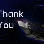 Nancy Grace Roman Thank You - Simple appreciation slide with telescope silhouette in elegant space setting