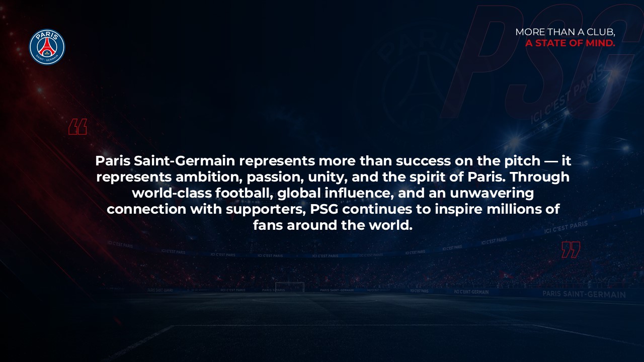 PSG Inspiration Quote - Stadium background with motivational message