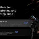 Meteor viewing gear template - equipment guide with telescope setup photo