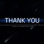 Meteor shower thank you template - closing slide with starry background