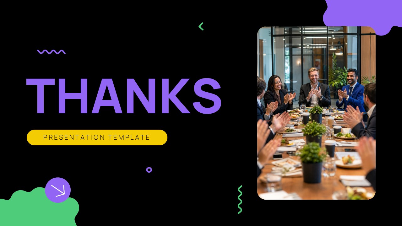 Pitchcraft Creative Deck Template - thank you slide to professionally conclude your business presentation