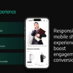 Shopify Theme Template - Mobile experience slide with smartphone mockup and traffic statistics