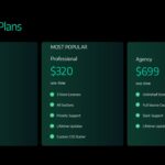 Shopify Theme Template - Three-tier pricing comparison from Starter to Agency plans