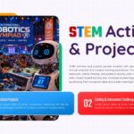 STEM Template - Activities Projects with robotics competition scene