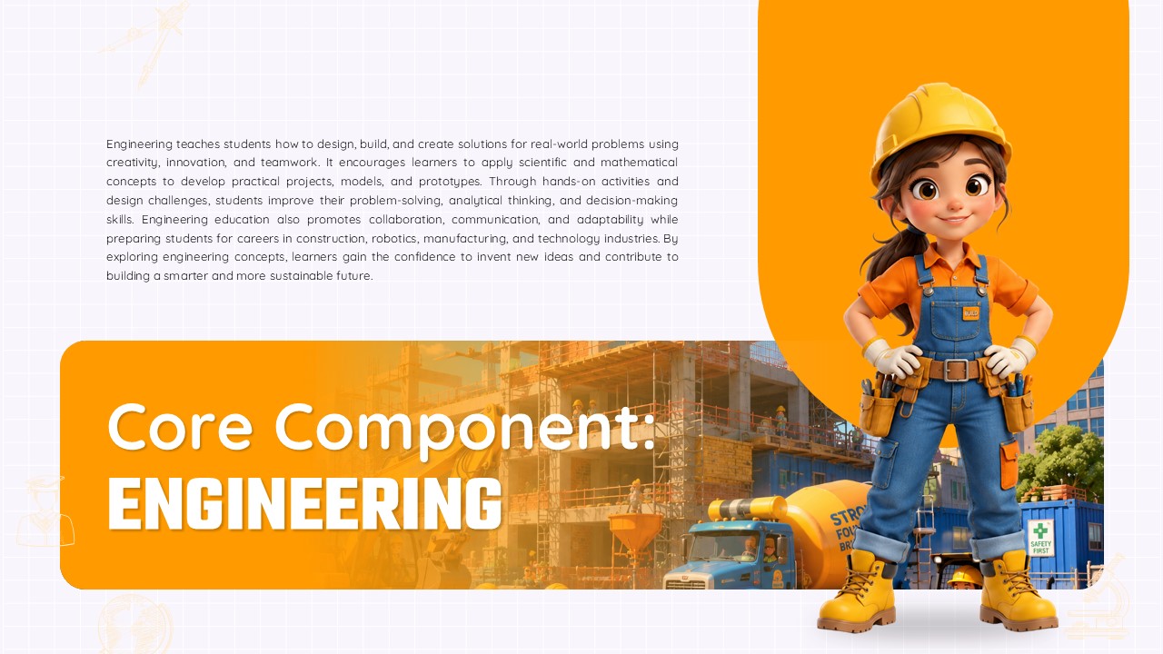 STEM Template - Core Component Engineering with construction theme
