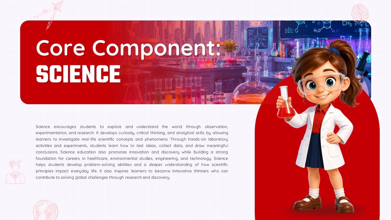 STEM Template - Core Component Science with laboratory background