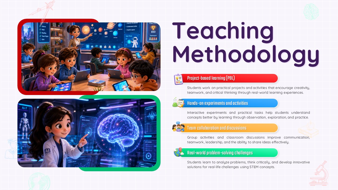 STEM Template - Teaching Methodology with four learning approaches