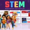 STEM Education Curriculum Template - Cover slide with diverse students