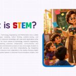 STEM Template - What is STEM definition with classroom illustration