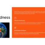 Super El Niño Climate Risk Template - Earth visualization connects to monitoring solutions in orange-highlighted sections