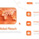 Temu Company Template - Global reach slide to showcase international expansion and worldwide presence