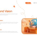 Temu Company Template - Mission and vision slide to present corporate values and strategic objectives