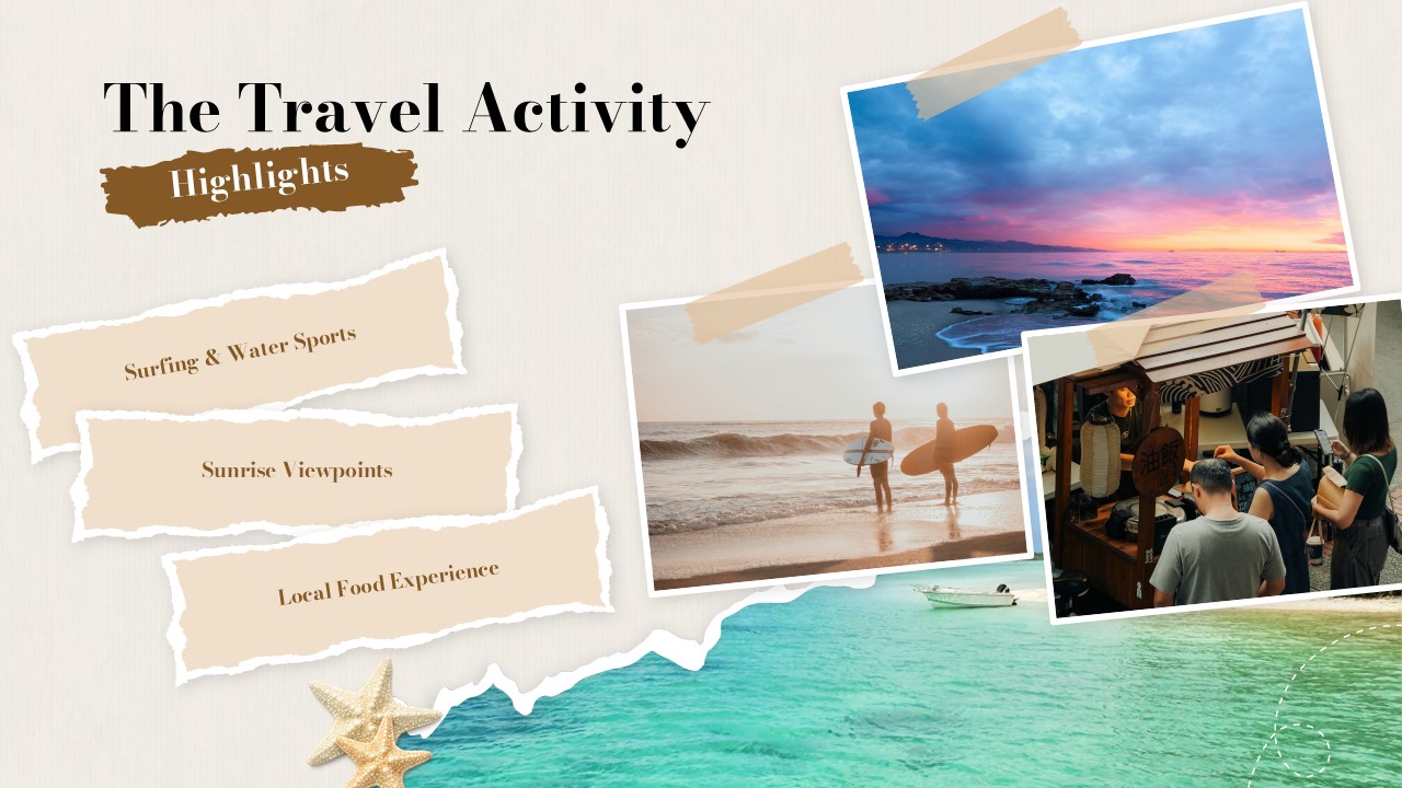 Travel Itinerary Template - activity highlights showcase