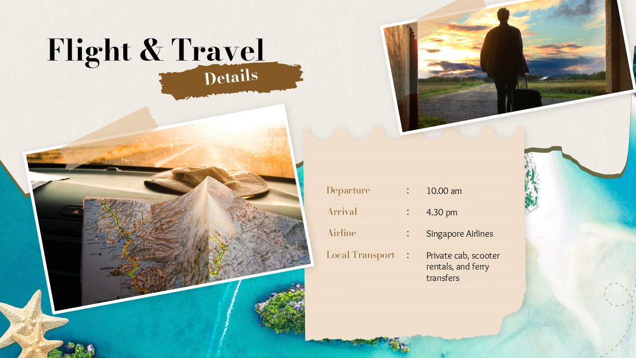 Travel Itinerary Template - flight and travel logistics
