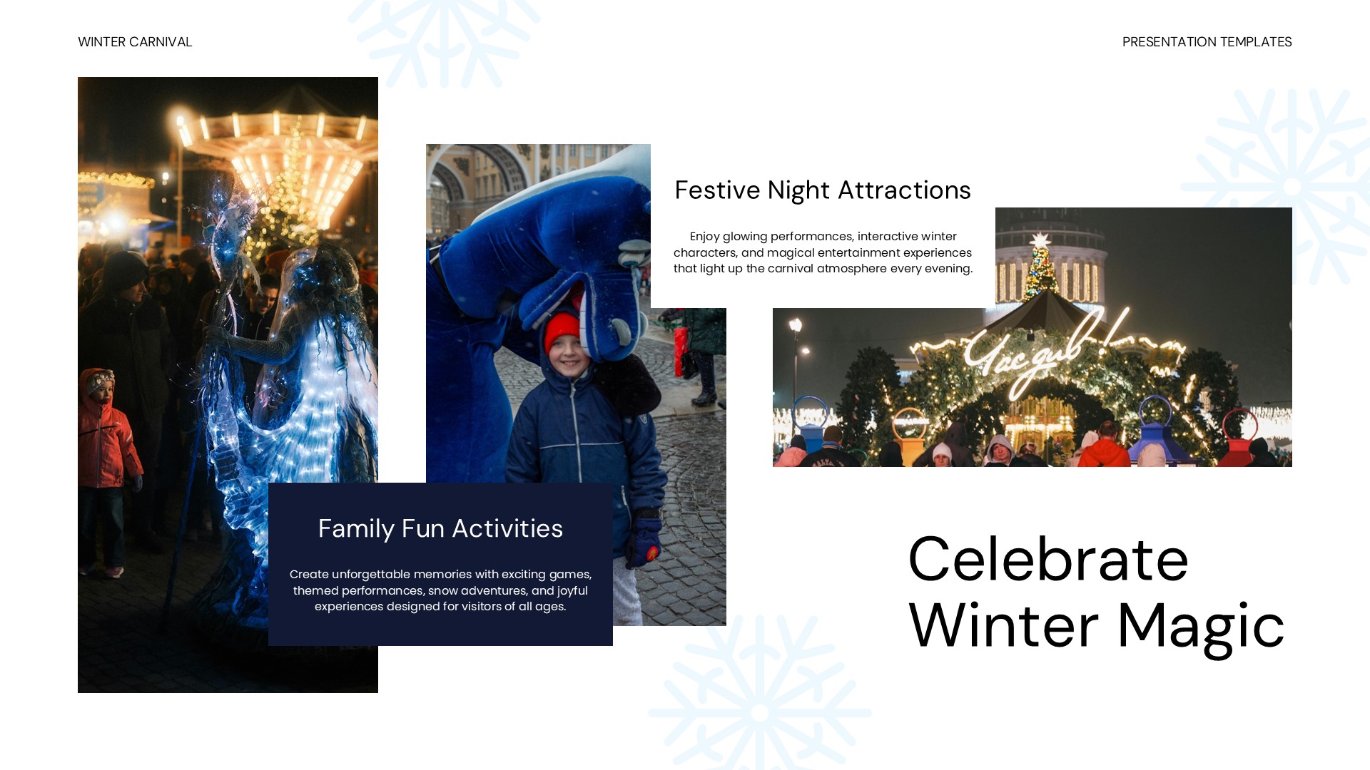 Winter Carnival Template - family activities and festive night attractions
