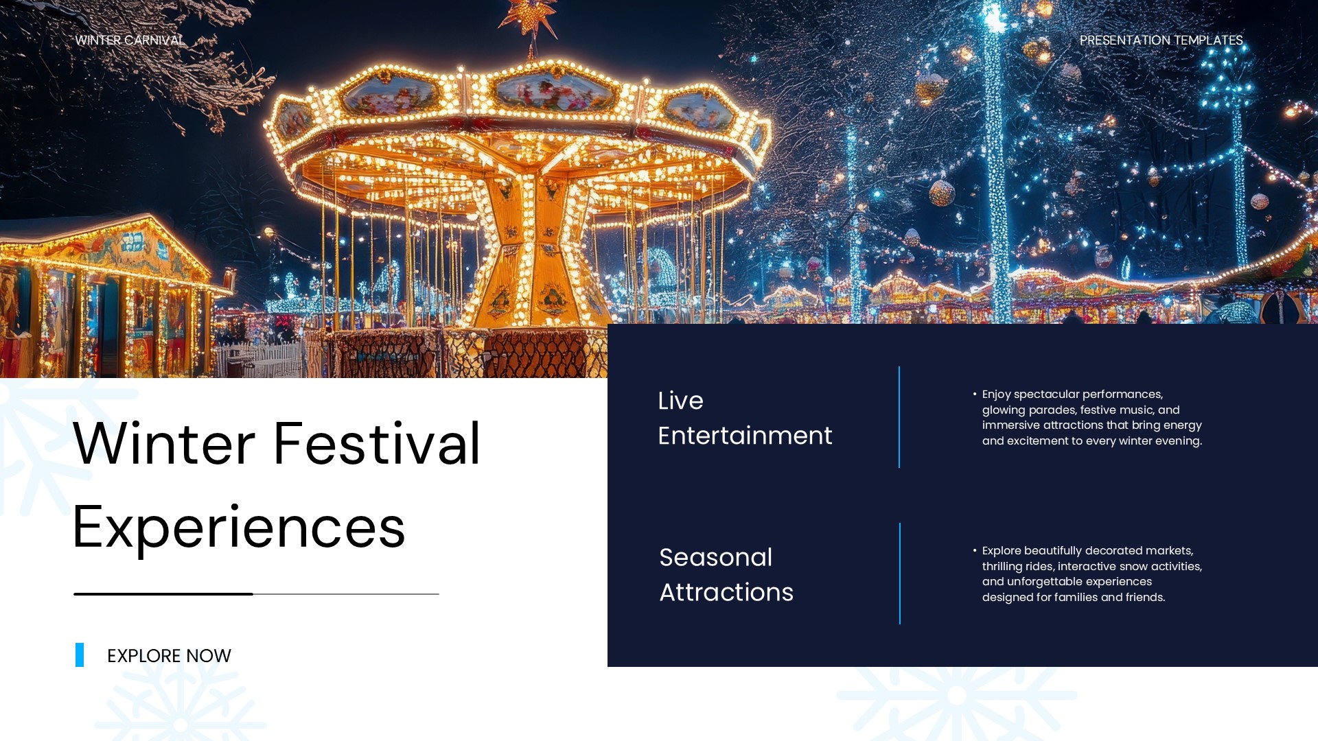 Winter Carnival Template - festival experiences with carousel background